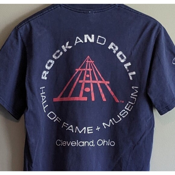 Rock Hall of Fame Size Medium T-shirt Vintage Shirt 1995 90s Blue M Tee - Picture 2 of 4
